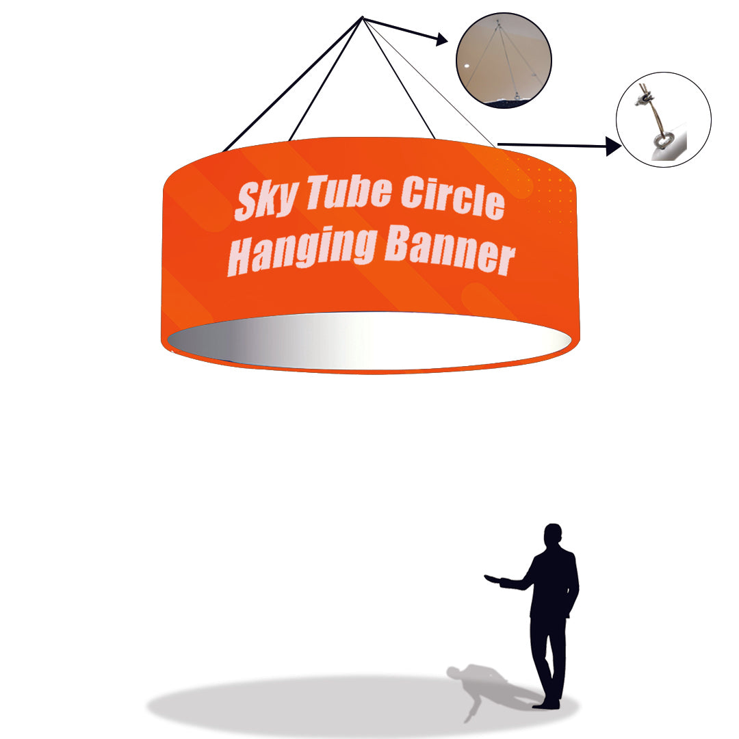 Sky Tube Circle Banner colgante