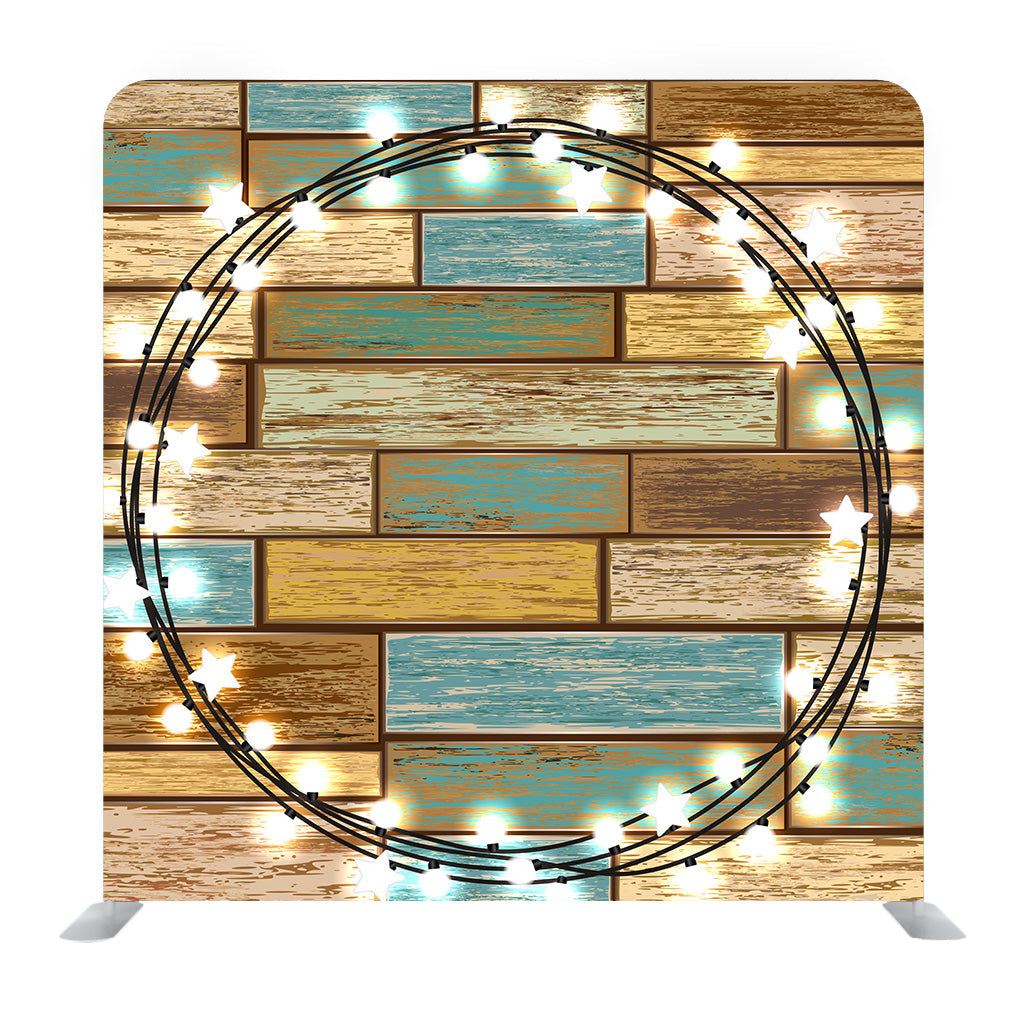 Texture And Pattern Of Old Colored Log With Lights Background Media Wall