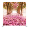 The Romantic Tunnel Of Pink Flower Trees Background Media Wall