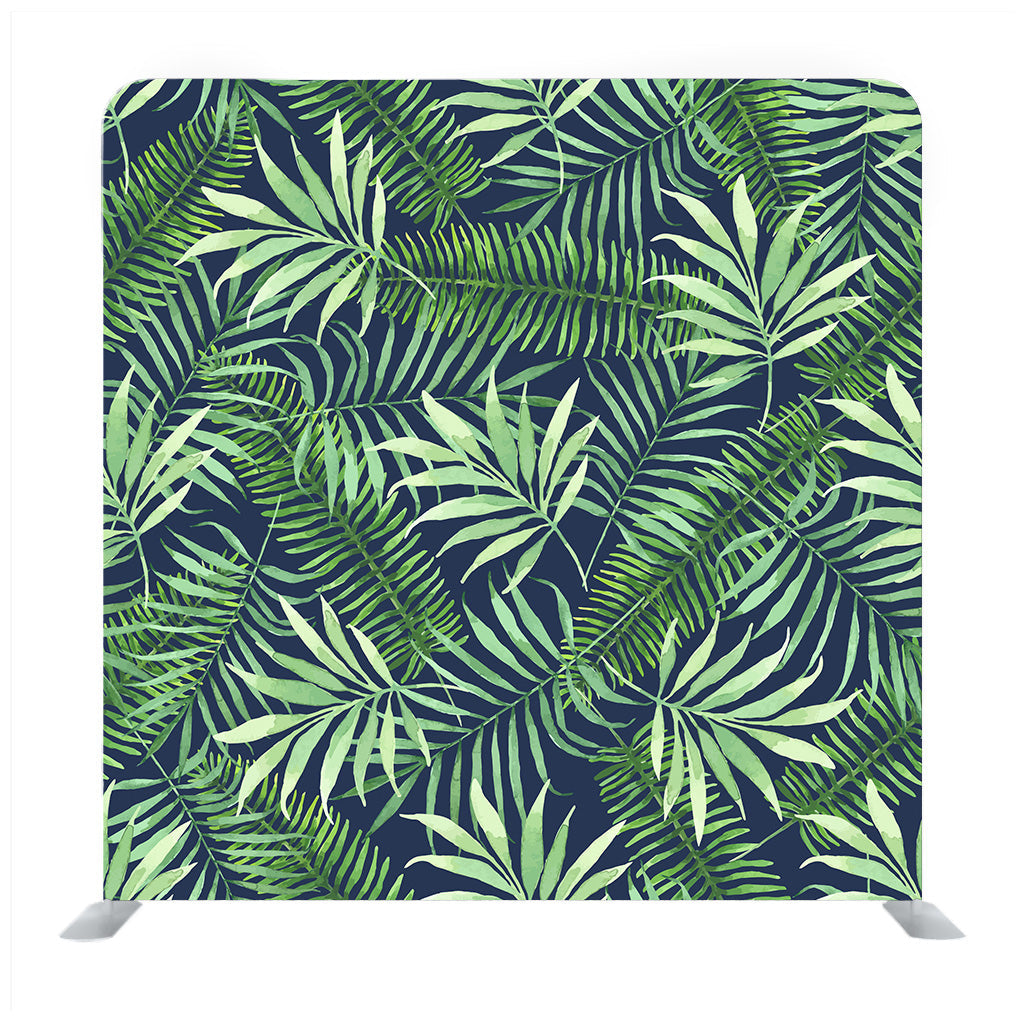 Tropical Leaves On White Background Media Wall