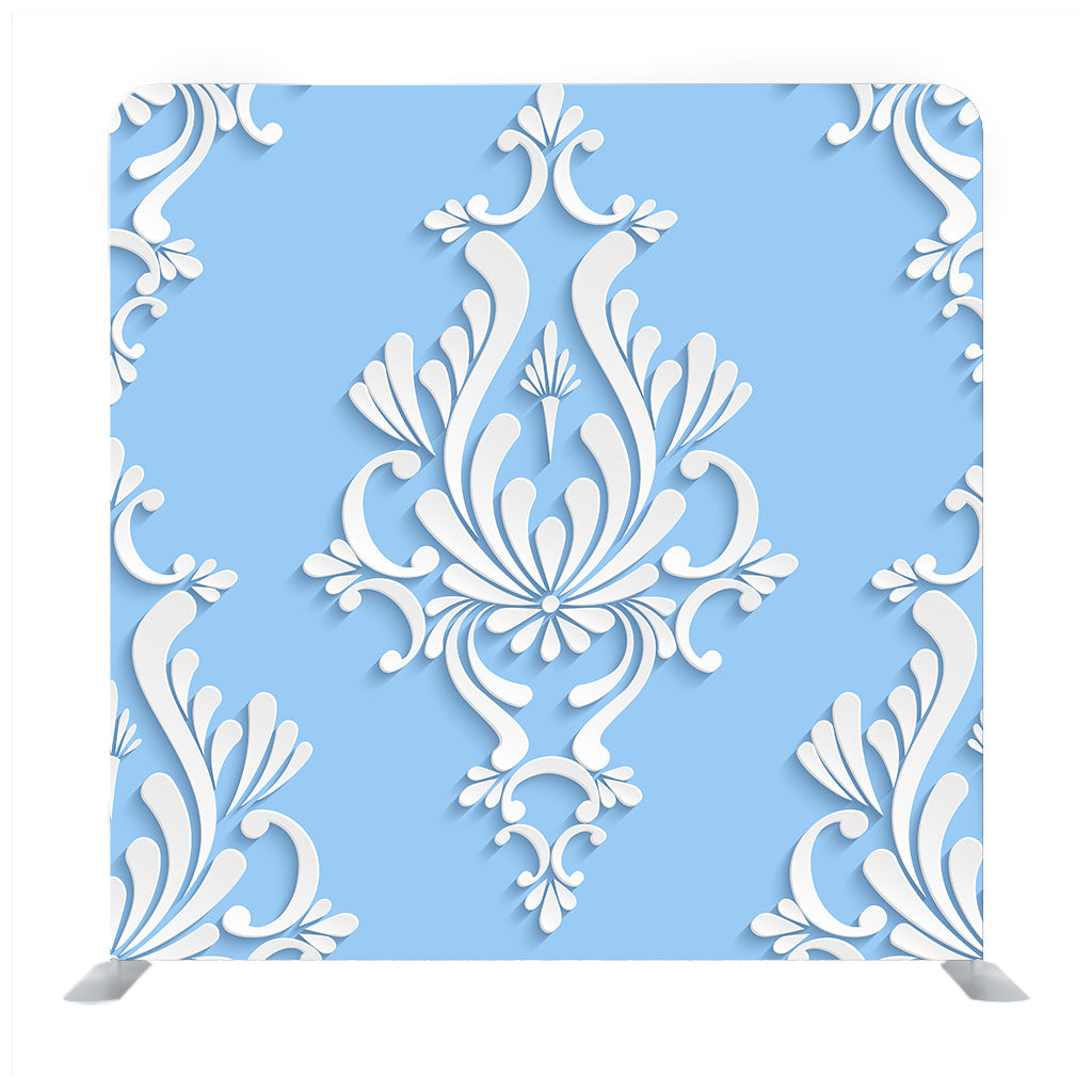 Vector Damask Seamless Background With 3d Floral Pattern Backdrop