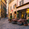 View of Old Cozy Street Rome Background