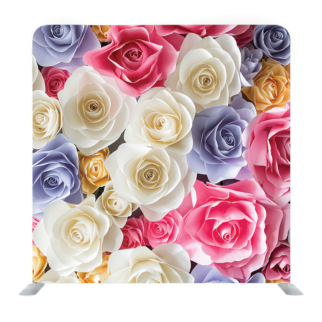 White And Pink roses Media wall