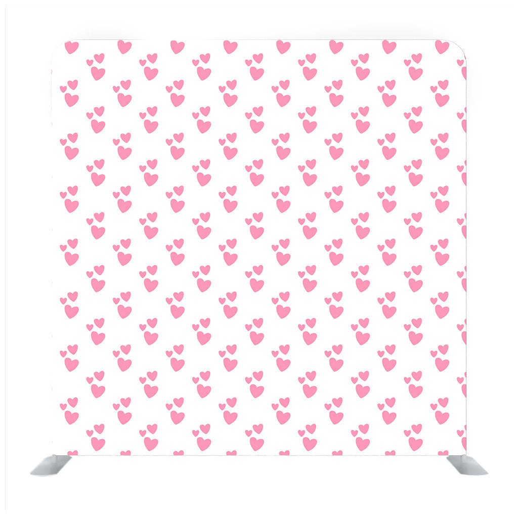 White Background With Pink Heart Media wall