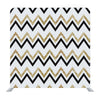 White Zigzag Pattern with Glittery Gold and Silver Effect Backdrop